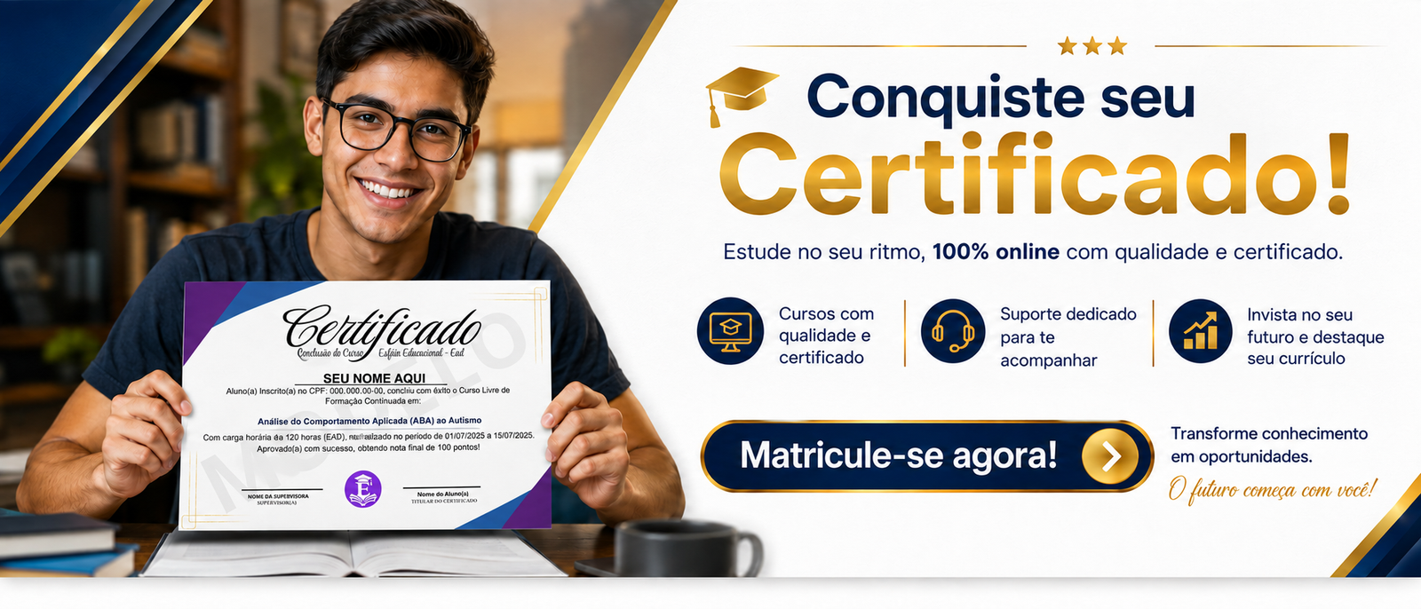 Certificado de conclusão dos cursos livres Esfáin